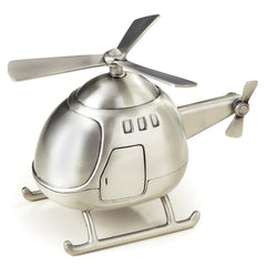 BABY Bank, Helicopter with Pewter Finish