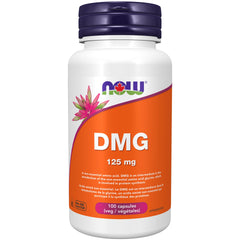NOW Supplements, DMG (N-Dimethyl Glycine) 125 mg, Nutritional Support, 100 Veg Capsules