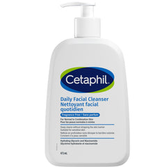 Cetaphil Daily Facial Cleanser Fragrance Free (473ml) - Deep Cleansing Face Wash, Ideal for Normal to Combination to Oily Skin, Dermatologist Tested