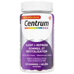 Centrum Sleep and Refresh, Contains Melatonin and Collagen for Sleep Support and Enhanced Skin Care, 60 count (Packaging May Vary)