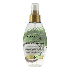 OGX Nourishing + Coconut Oil Weightless Hydrating Oil Hair Mist, Lightweight Leave-In Hair Treatment with Coconut Oil & Bamboo Extract, Paraben & Sulfate Surfactant-Free, 4 Fl Oz