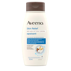Aveeno Skin Relief Body Wash with a Gentle Coconut Scent & Soothing Triple Oat Formula, Cleanser for Sensitive Skin Leaves Itchy, Dry Skin Soothed & Feeling Moisturized, Sulfate-Free, 532 mL