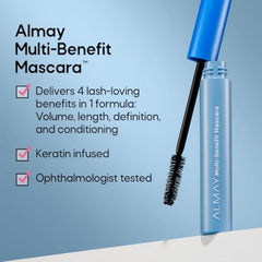 Almay One coat multi-benefit mascara, Hypoallergenic, Blackest black, Volume, Length, Definition, 7ml