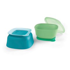 NUK Suction Bowl and Lid, Colours May Vary, 6+ Months, 2 Pack