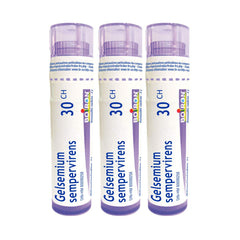 Boiron Gelsemium sempervirens 30ch.Homeopathic medicine 3 tubes (4g each tube)