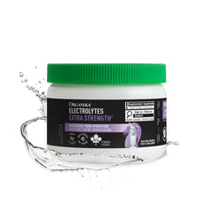 Organika Electrolytes Extra-Strength Powder- Unflavoured- High in Sodium for Sports Recovery - Sugar-Free + Calorie-Free + Stevia-Free Hydration and Electrolyte Replenishment - 162g - 45 servings