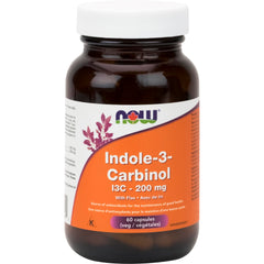 NOW Supplements, Indole-3-Carbinol 200 mg with Flax Lignan Extract, 60 Veg Capsules