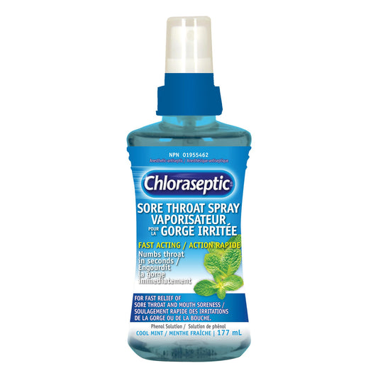 Chloraseptic Fast Acting Pain Relief Cool Mint Spray, 177ml