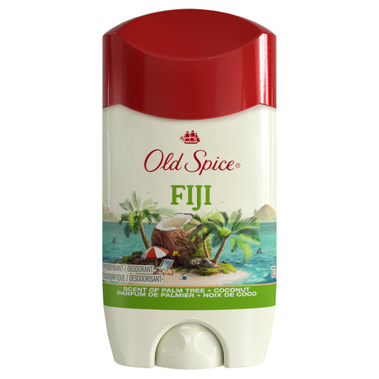 Old Spice Men's Antiperspirant & Deodorant Fiji with Palm Tree, 24/7 Sweat Protection, Gentle on Skin, Long lasting scent, 73 g