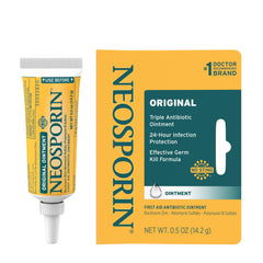 Neosporin Original First Aid Antibiotic Ointment with Bacitracin Zinc for Infection Protection, Wound Care Treatment & Scar Appearance Minimizer for Minor Cuts, Scrapes and Burns,.5 oz