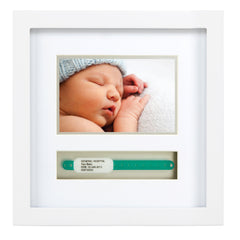 Pearhead Baby Hosipital ID Bracelet and Photo Keepsake Frame, White