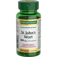 NATURE'S BOUNTY St John's Wort, 300 mg, Helps Relieve Restlessness And Nervousness, 44 g