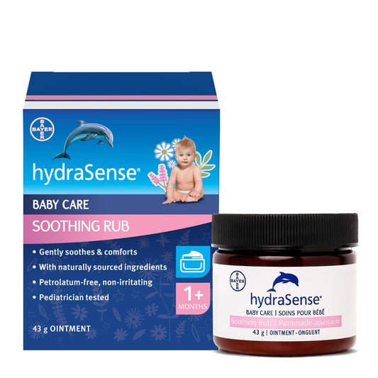hydraSense Baby Care Soothing Rub – Gently Soothes & Comforts, Petrolatum-free, Non-irritating, Made with Naturally Sourced Ingredients Eucalyptus, Lavender, and Chamomile, Pediatrician Tested. 43g