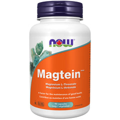 NOW Supplements, Magtein with patented form of Magnesium (Mg), Cognitive Support, 90 Veg Capsules