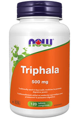 NOW Supplements, Triphala 500 mg, Combination of Harada, Amla and Behada, 120 Tablets