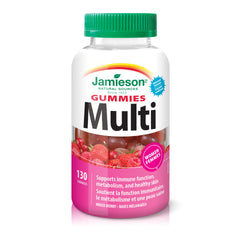 Jamieson Multivitamin Gummies for Women, 130 Gummies Mixed Berry Flavour. Supports Bone Health, Immunity, Energy, Hair, Skin Nails. With Biotin and Vitamin B12, Vegetarian, Non-GMO