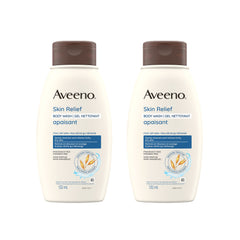 Aveeno Body Wash, Unscented Skin Relief Body Wash for Dry and Sensitive Skin, white, Pack of 2 (1064 ml Total)