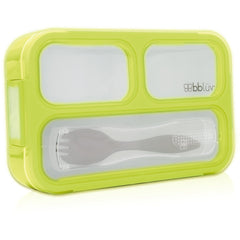 bblüv - Bentö - Small Sealed Lunchbox with Spork, Kids Leak-Proof, On-the-Go Meal, Snack Packing, BPA Free - For Kids (Lime)
