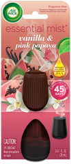 Airwick Essential Mist Fragrance Oil Diffuser Refill, Vanilla & Pink Papaya , Infused With Real Essential Oils (1x20 mL)