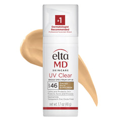 EltaMD UV Clear Tinted Face Sunscreen, SPF 46 Oil- Free with Zinc Oxide, Dermatologist Recommended