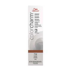 COLORCHARM Permanent Gel| Hair Color for Gray Coverage| 7W Caramel| 2 Fl oz.