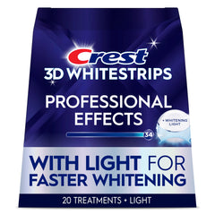 Crest 3D Whitestrips Professional Effects + LED Light – Teeth Whitening Kit, 1 Light + 20 Treatments, Each with 1 Upper/1Lower, 40 Strips – Crest 3DWhite Teeth Whitening Strips
