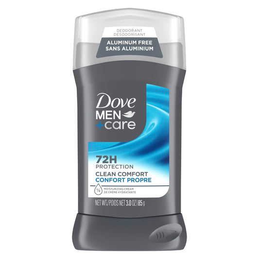 Dove Men+Care Deodorant Stick aluminum-free deodorant formula for 72H protection Clean Comfort with ¼ moisturizing cream, 85g