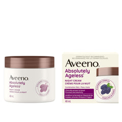 Aveeno Absolutely Ageless Night Cream/Aveeno Absolutely Ageless Restorative Night Cream, Anti Aging Moisturizer, Vitamins, Blackberry Complex, 48-mL