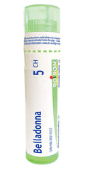 Boiron Belladonna 5ch,Homeopathic medicine. Each tube contains 4 g (approximately 80 pellets)