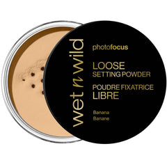 wet n wild Photo Focus Loose Baking Setting Powder, Highlighter Makeup, Suitable for All Skin Tones - Banana