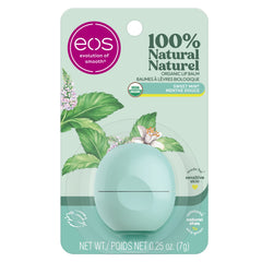 eos 100% Natural & Organic Lip Balm Sphere- Sweet Mint, All-Day Moisture, Made for Sensitive Skin, 7g