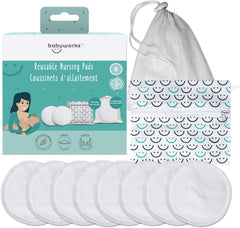 Baby Works Reusable Nursing Pads with Wet Bag & Laundry Bag