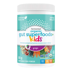 Genuine Health Fermented Organic Gut Superfoods+ for Kids, Grape, Vegan Superfoods Powder, 88g Tub
