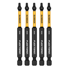 DEWALT FLEXTORQ Square #2 Bits 5Pk, Robertson 1/4 x 3-1/2in for Impact Drivers & Drills, Hex Shank (DWAF3SQ2IR5)