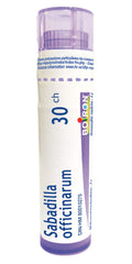 Boiron Sabadilla officinarum 30ch,Homeopathic medicine. Each tube contains 4 g (approximately 80 pellets)