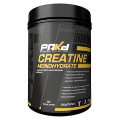 Pakd Nutrition Creatine Monohydrate 500 grams - Gain Strength, Build Muscle & Enhance Performance, Unflavored