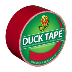 Duck Brand 1265014 Color Duct Tape, Red, 1.88 Inches x 20 Yards, Single Roll