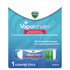 Vicks Vapoinhaler Nasal Decongestant with Soothing Vapors for Temporary Relief due to a Cold, Menthol Scent, 1 Pack, 0.2 mL