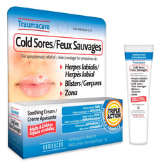 Traumacare - Cold Sores Soothing Cream, 7g - Help Relieve the Symptoms of Cold Sores, Chapped Skin and Shingles - Blisters and Zona Relief - Helps Relieve Pain and Itch - Adults and Children