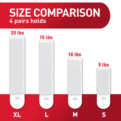 Command 20 Lb XL Heavyweight Picture Hanging Strips, Damage Free Hanging Picture Hangers, No Tools Heavy Duty Wall Hanging Strips for Back to School Dorm Organization, 8 Pairs (16 Strips)