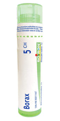 Boiron Borax 5ch,Homeopathic medicine. Each tube contains 4 g (approximately 80 pellets)
