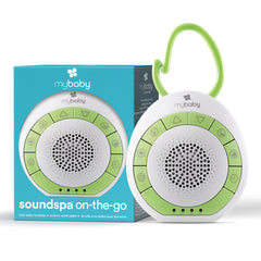 MyBaby Baby Sound Machine, White Noise Sound Machine for Baby, Travel and Nursery. 4 Soothing Sounds, Integrated Clip, Small and Lightweight. Great for Baby Registry Searches
