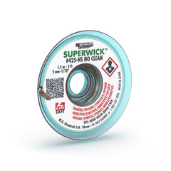 MG Chemicals 400-NS Series #3 No Clean Super Wick Desoldering Braid, 0.075" Width x 5' Length, Green (425-NS)