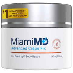 Miami MD Advanced Crepe Fix - Anti Aging Tightening & Firming Cream for Women - Facial and Neck Crepe Erase Cream β Crepey Skin Moisturizer for Softens and Nourishes the Skin for All Types - 6 fl oz