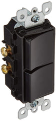 Leviton Decora 15 Amp, 120/277 V, Single-Pole, Combination Switch, Commercial Grade, 05634-00E, Black