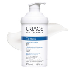 Uriage Xémose Lipid-Replenishing Cream - Face & Body Moisturizer Against Itching With Shea Butter - Very Dry, Sensitive Skin Prone to Atopic Eczema - Non-Greasy & Non-Sticky - Unscented - 400ml