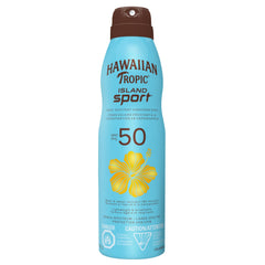 Hawaiian Tropic Island Sport Clear Spray Sunscreen SPF 50, 170g | Hawaiian Tropic Sunscreen SPF 50, Sunscreen, Spray On Sunscreen, Body Sunscreen Spray, 170g