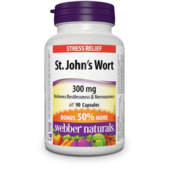 Webber Naturals St. John's Wort Extract, Capsule, 300 mg, 90 Count
