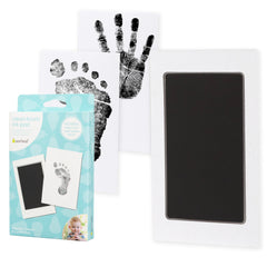 Pearhead Newborn Baby Handprint or Footprint “Clean-Touch” Ink Pad, 2 Uses, Black, 1 Count (Pack of 1)