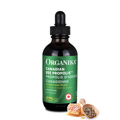 Organika Canadian-Made Bee Propolis Liquid- Natural Immune Support, Sore Throat Relief, Antioxidant, Alcohol-Free- 100 ml
